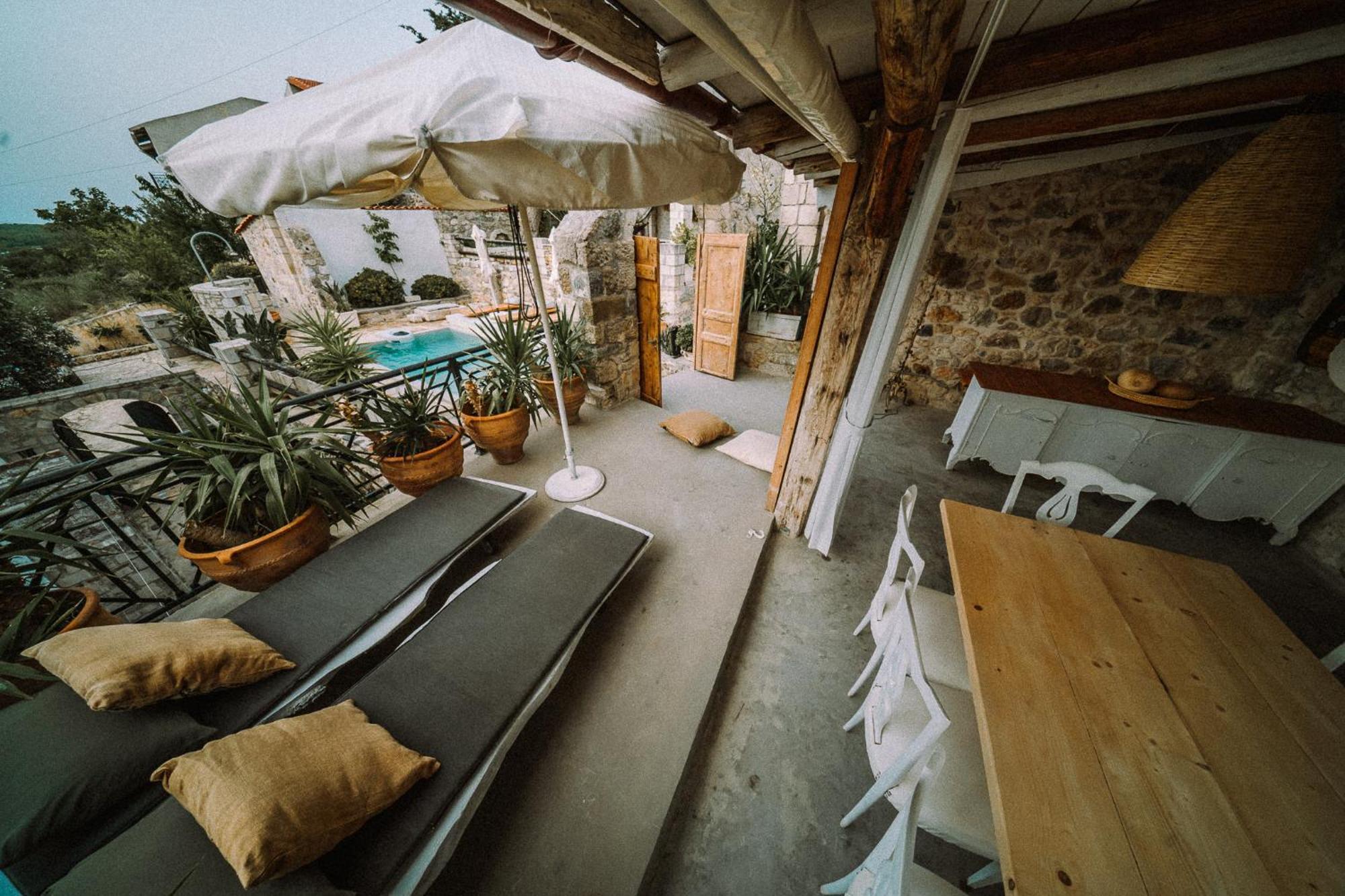 Antonia'S Stonebuilt Mansion With A Private Pool Villa Arménoi Buitenkant foto