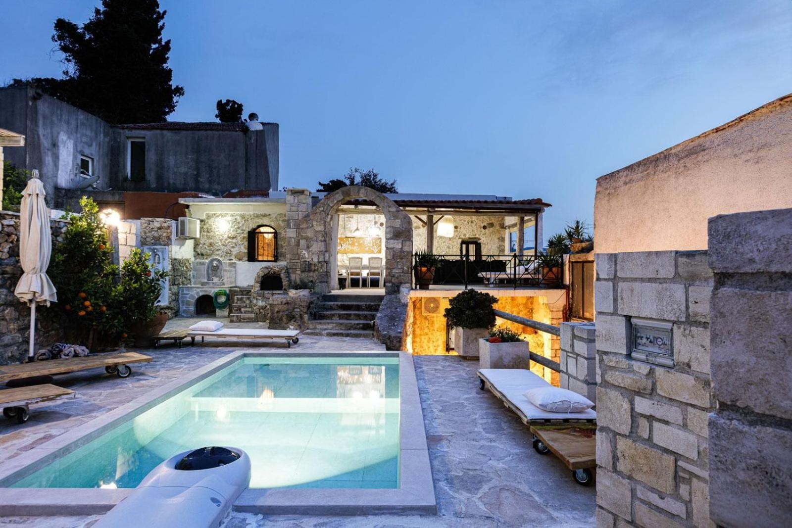 Antonia'S Stonebuilt Mansion With A Private Pool Villa Arménoi Buitenkant foto